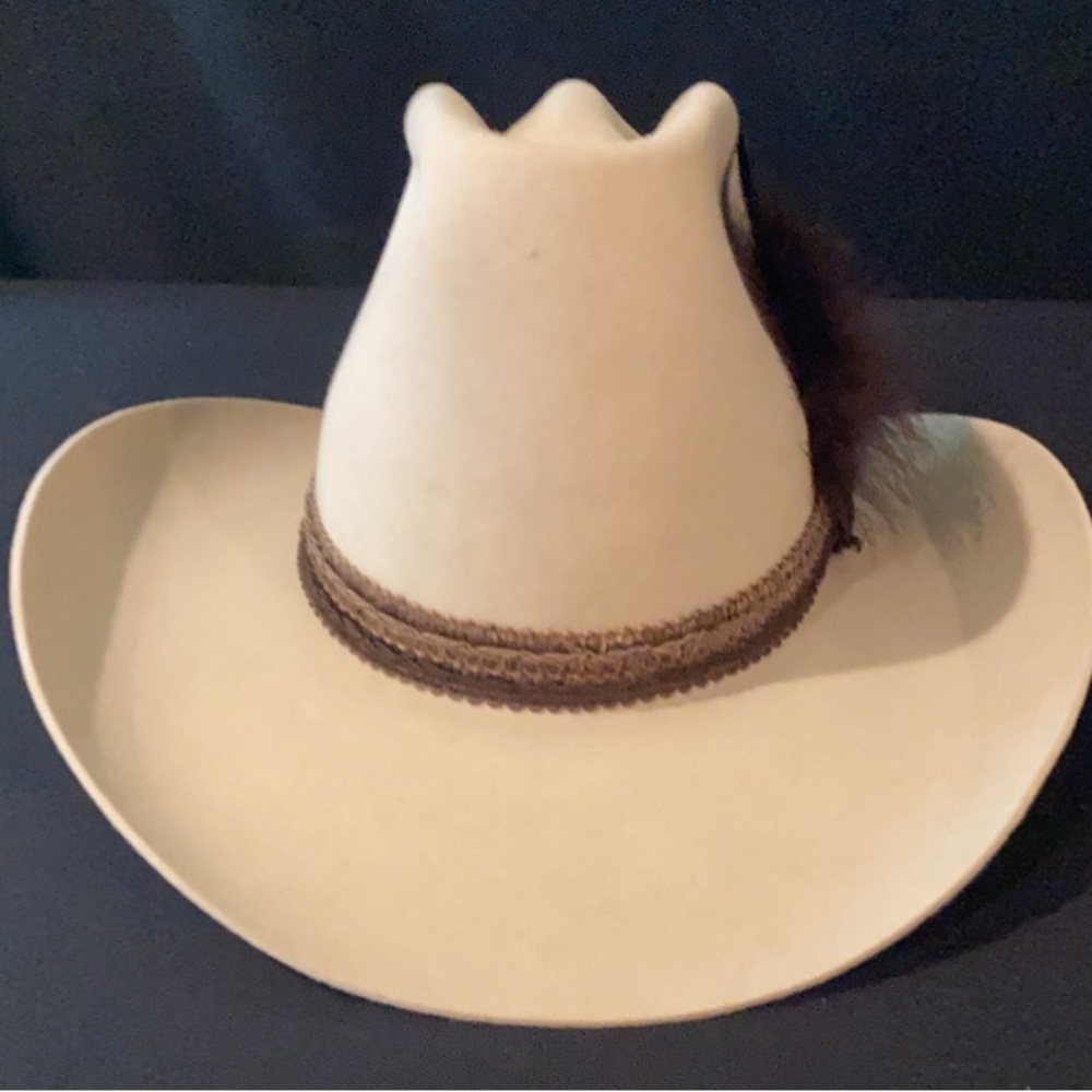 Stetson 5X Beaver Tan Cowboy Hat with Brown Band
